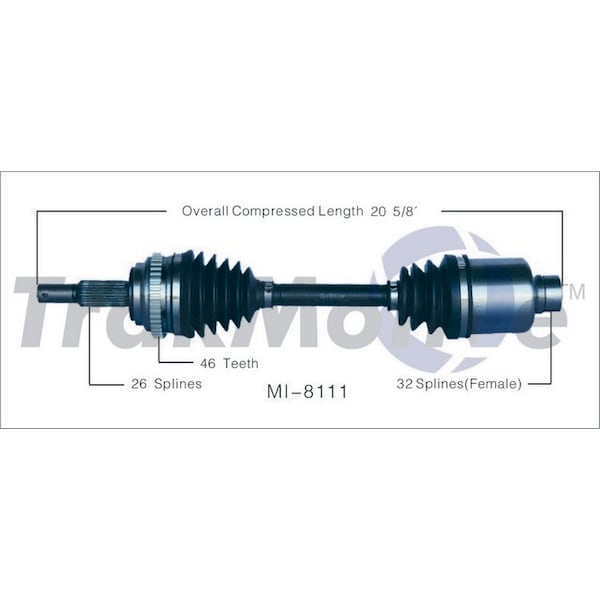 Surtrack Axle Cv Axle Shaft, Mi-8111 MI-8111 - main